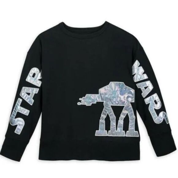 DISNEY PARKS Exclusive Women’s Star Wars Imperial Walker Black Sweater Sz XL - Picture 1 of 7